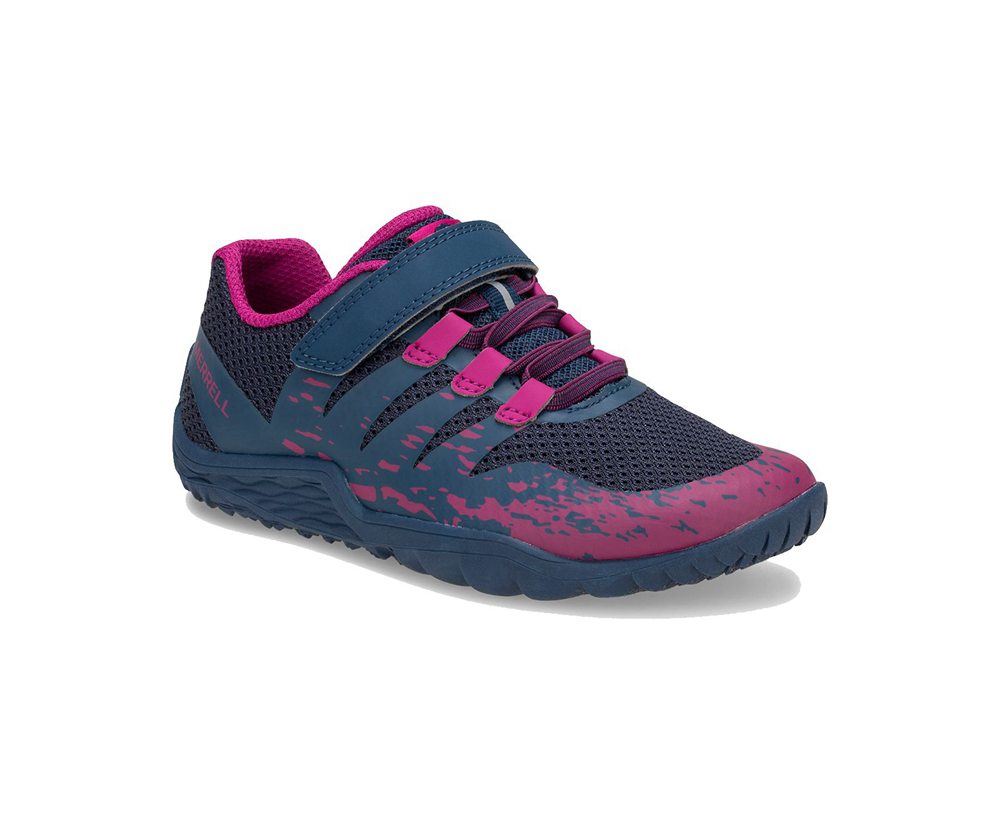 Merrell Sneakers Navy/Pink - Trail Glove 5 A/C - Kids 35LBHTDUY